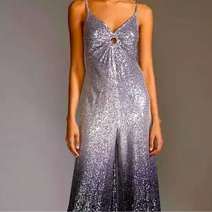 NWT’s Anthropology Ranna Gill Grey Ombré Jumpsuit, Size S